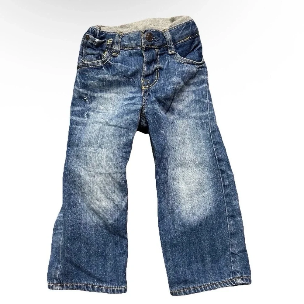 Toddler Boy Pants Jeans Stripes Checkered Size 18-24 Months - Picture 3 of 6